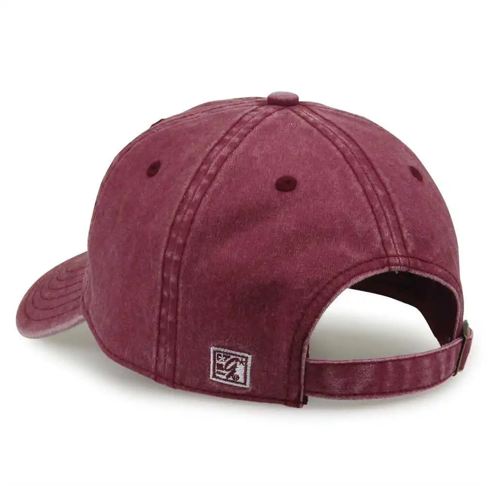 The Game Gb465 Pigment Dyed Twill Cap Dark Maroon Sand / one Size Fits Most
