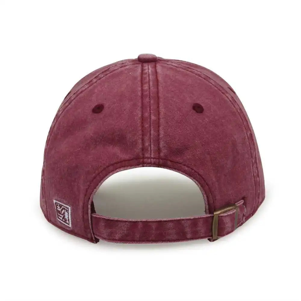 The Game Gb465 Pigment Dyed Twill Cap Dark Maroon Sand / one Size Fits Most