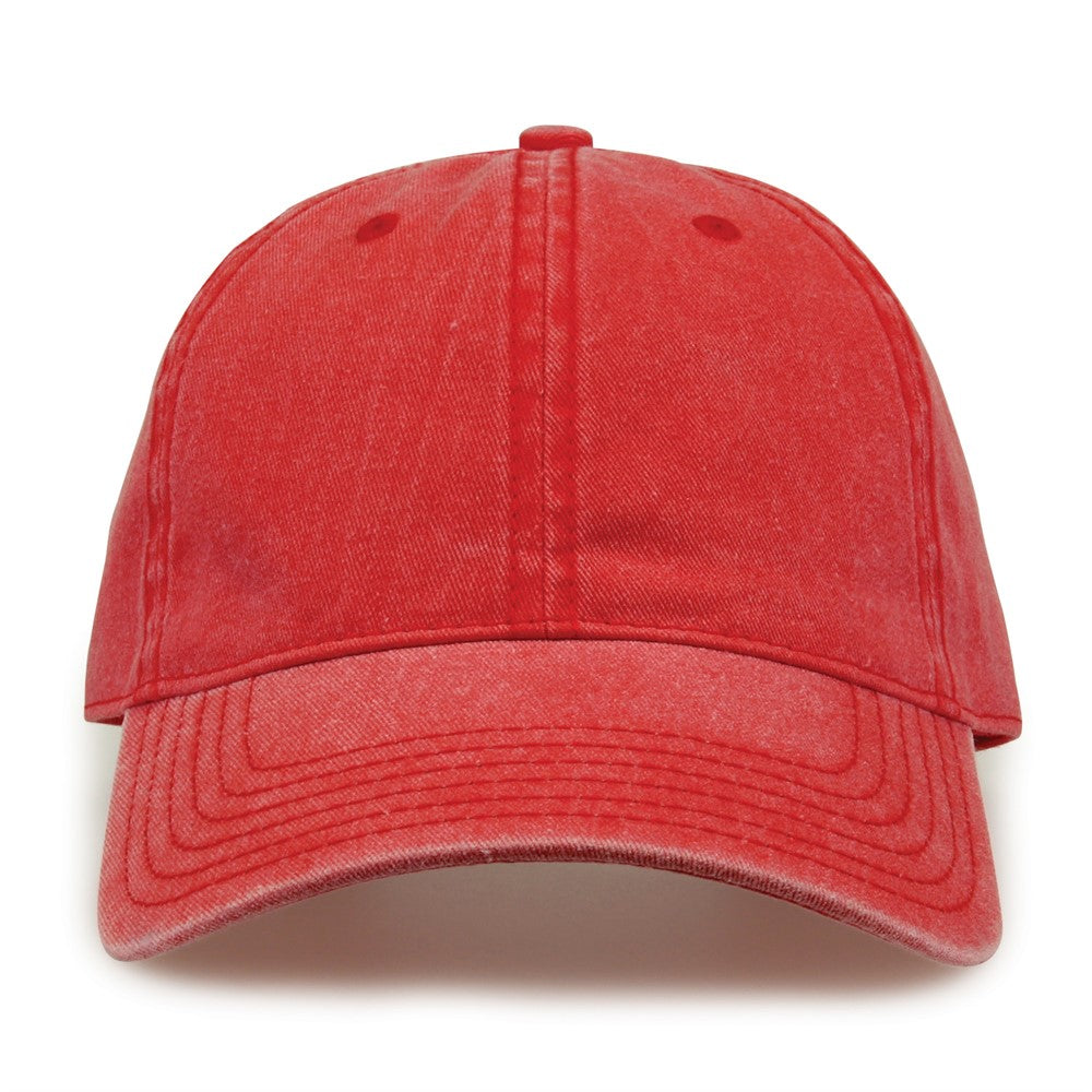 The Game Gb465 Pigment Dyed Twill Cap - Red