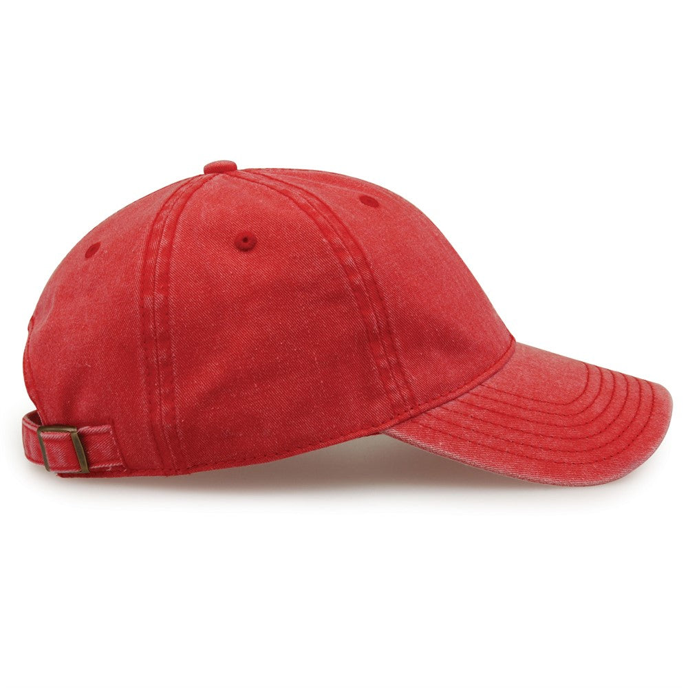The Game Gb465 Pigment Dyed Twill Cap - Red