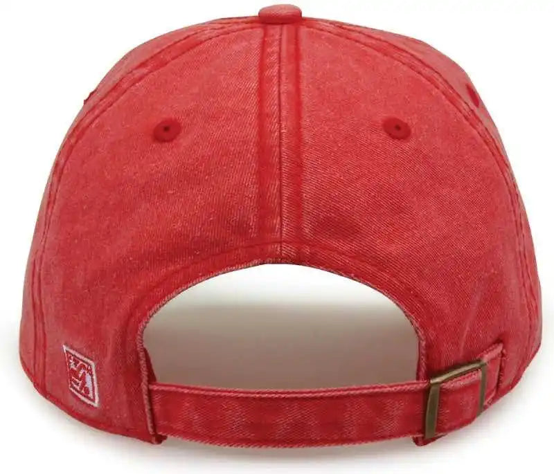 The Game Gb465 Pigment Dyed Twill Cap Red / one Size Fits Most