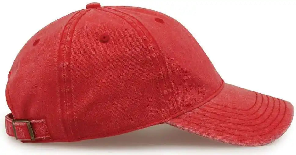 The Game Gb465 Pigment Dyed Twill Cap Red / one Size Fits Most