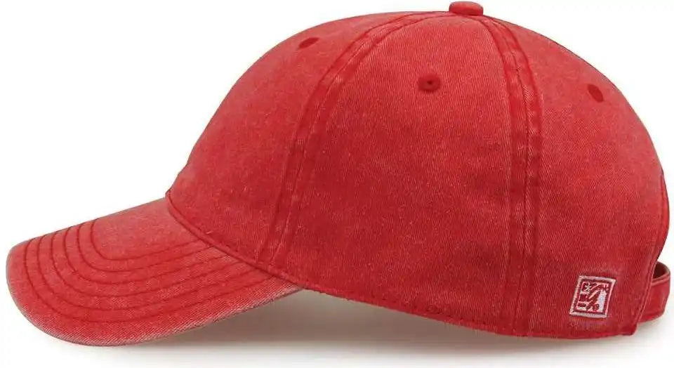 The Game Gb465 Pigment Dyed Twill Cap Red / one Size Fits Most