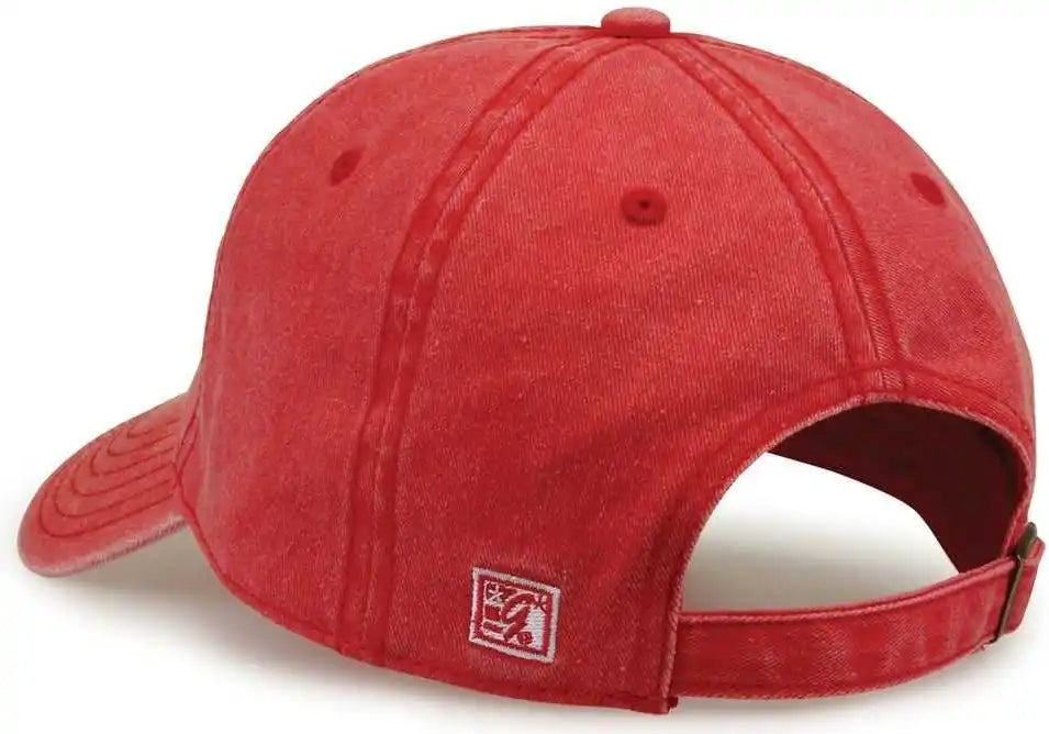 The Game Gb465 Pigment Dyed Twill Cap Red / one Size Fits Most