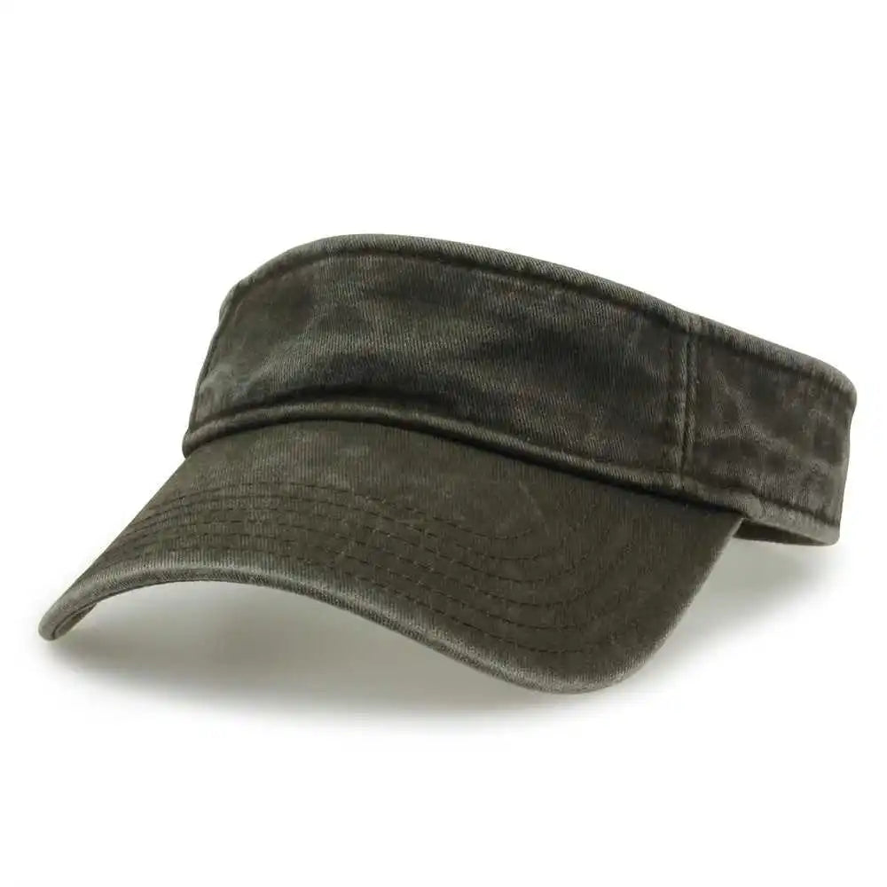 The Game Gb466 Pigment Dyed Twill Visor Army Green Olive / one Size Fits Most
