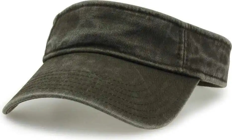 The Game Gb466 Pigment Dyed Twill Visor Army Green Olive / one Size Fits Most