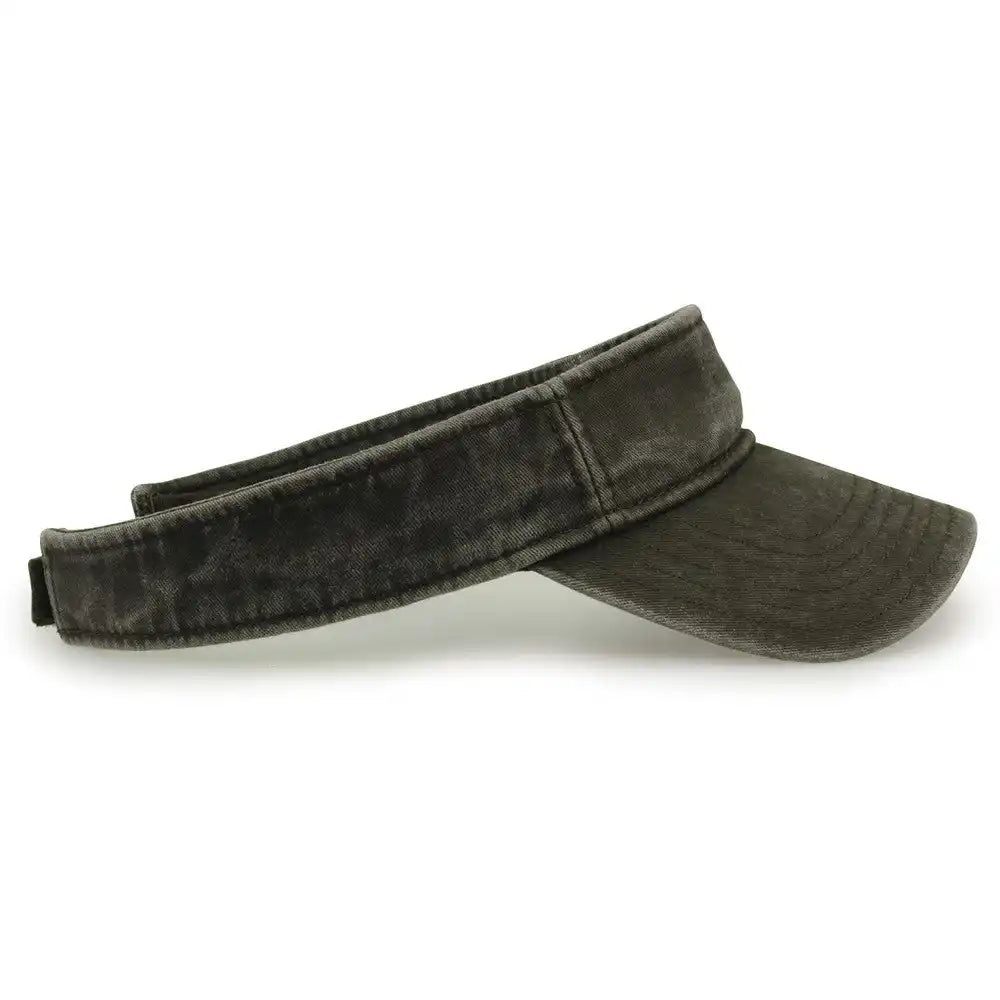 The Game Gb466 Pigment Dyed Twill Visor Army Green Olive / one Size Fits Most