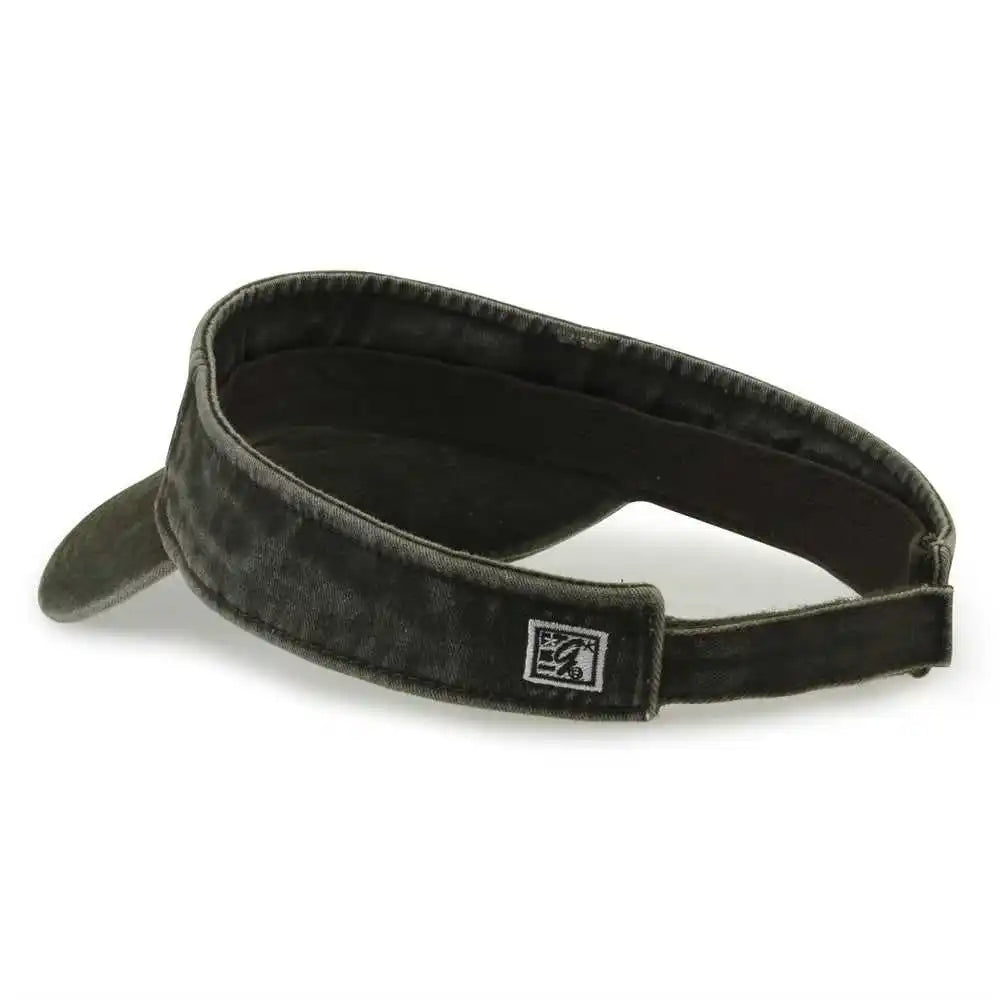 The Game Gb466 Pigment Dyed Twill Visor Army Green Olive / one Size Fits Most