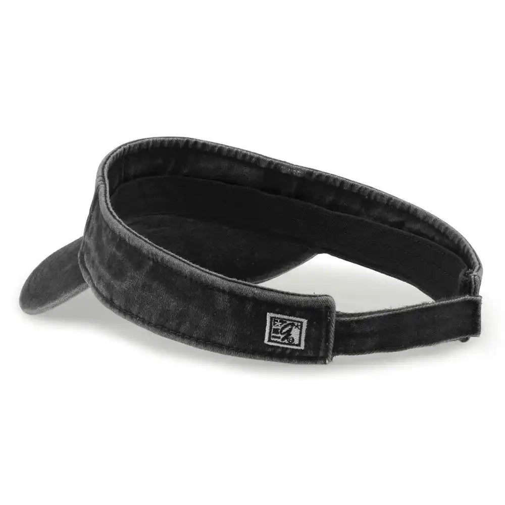 The Game Gb466 Pigment Dyed Twill Visor - Black - one Size Fits Most