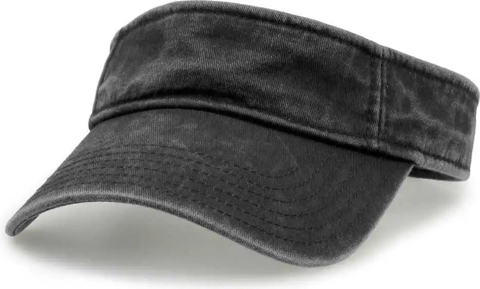 The Game Gb466 Pigment Dyed Twill Visor Black / one Size Fits Most