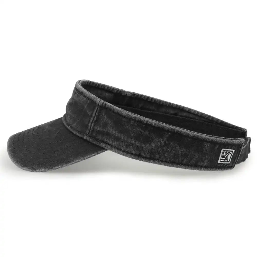 The Game Gb466 Pigment Dyed Twill Visor - Black - one Size Fits Most