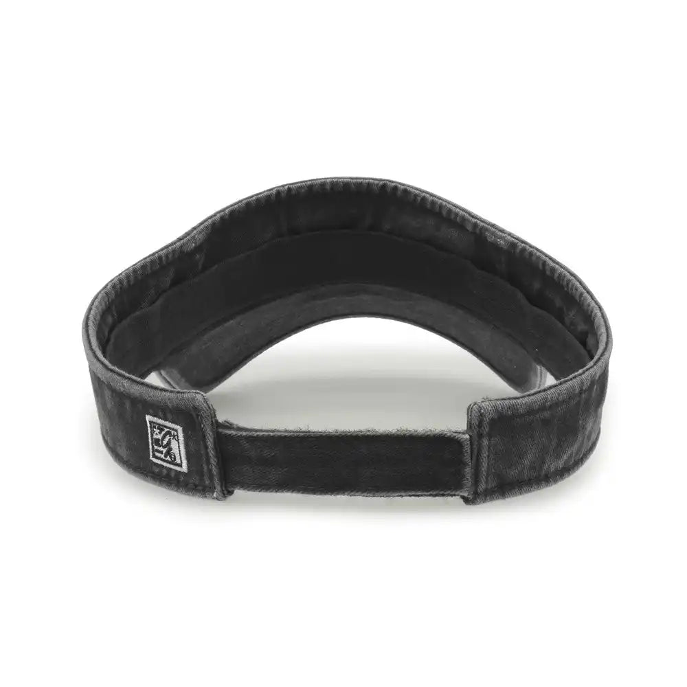 The Game Gb466 Pigment Dyed Twill Visor - Black - one Size Fits Most