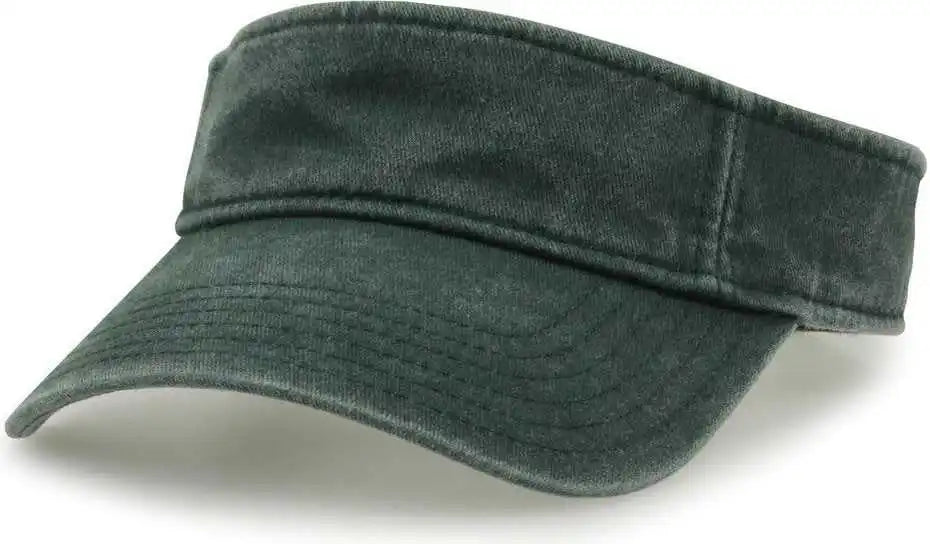 The Game Gb466 Pigment Dyed Twill Visor - Bottle Green Sand