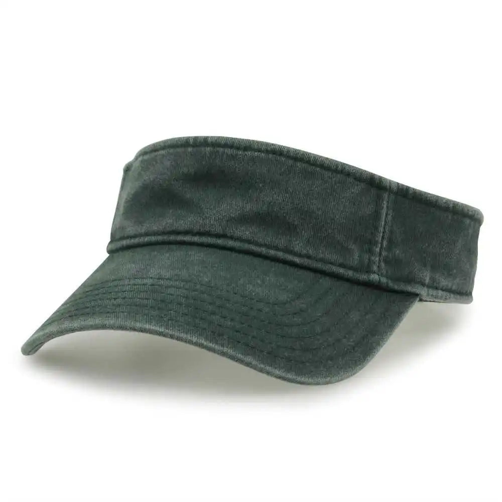 The Game Gb466 Pigment Dyed Twill Visor Bottle Green Sand Forest / one Size Fits Most