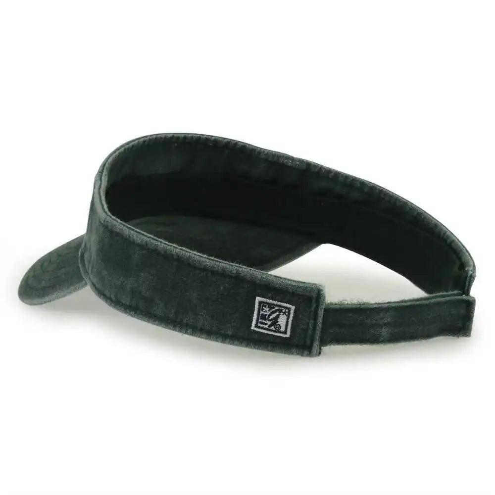 The Game Gb466 Pigment Dyed Twill Visor Bottle Green Sand Forest / one Size Fits Most