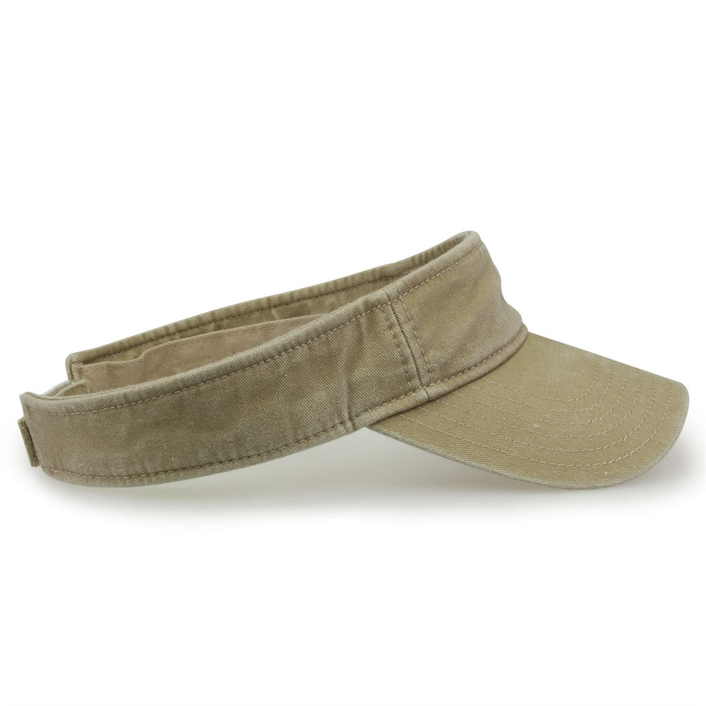 The Game Gb466 Pigment Dyed Twill Visor - Khaki