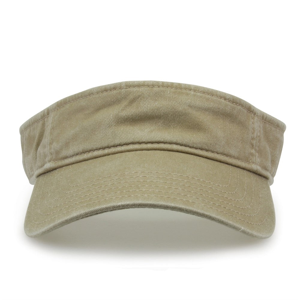 The Game Gb466 Pigment Dyed Twill Visor - Khaki