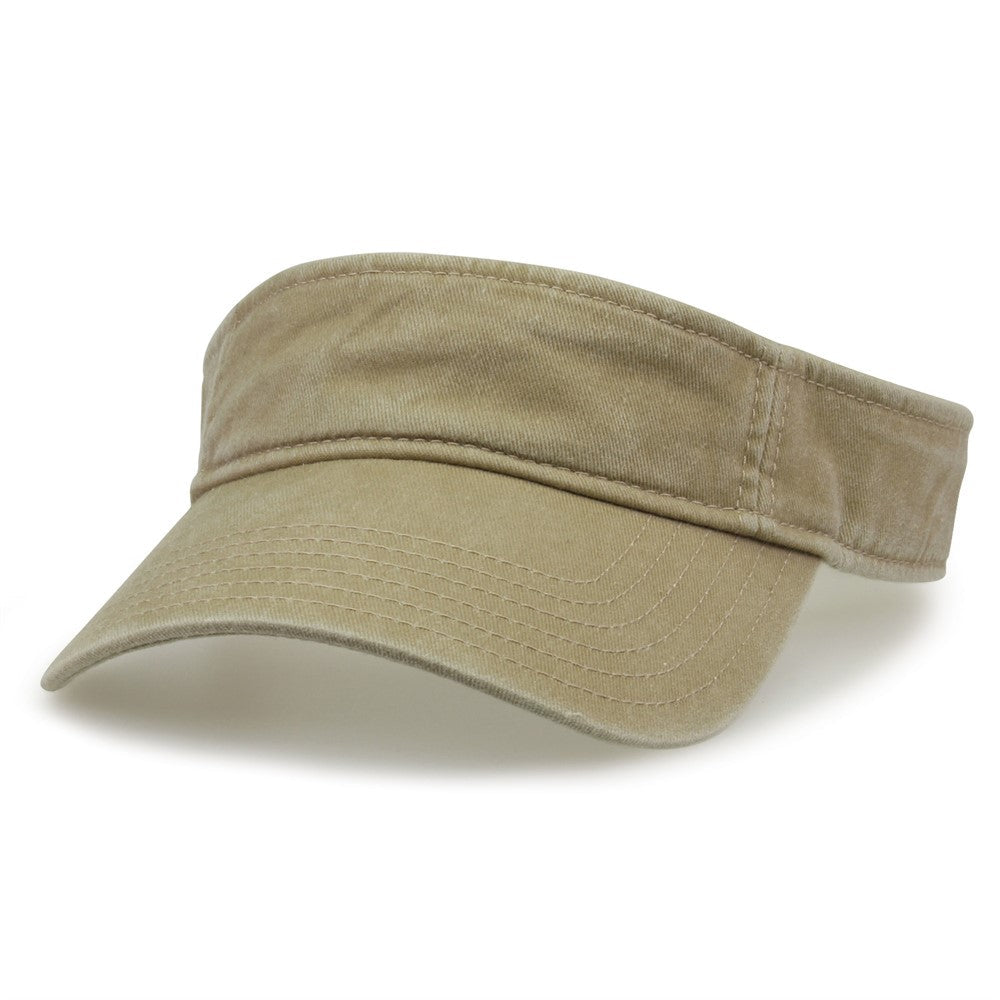 The Game Gb466 Pigment Dyed Twill Visor - Khaki