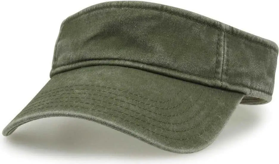 The Game Gb466 Pigment Dyed Twill Visor - Light Olive
