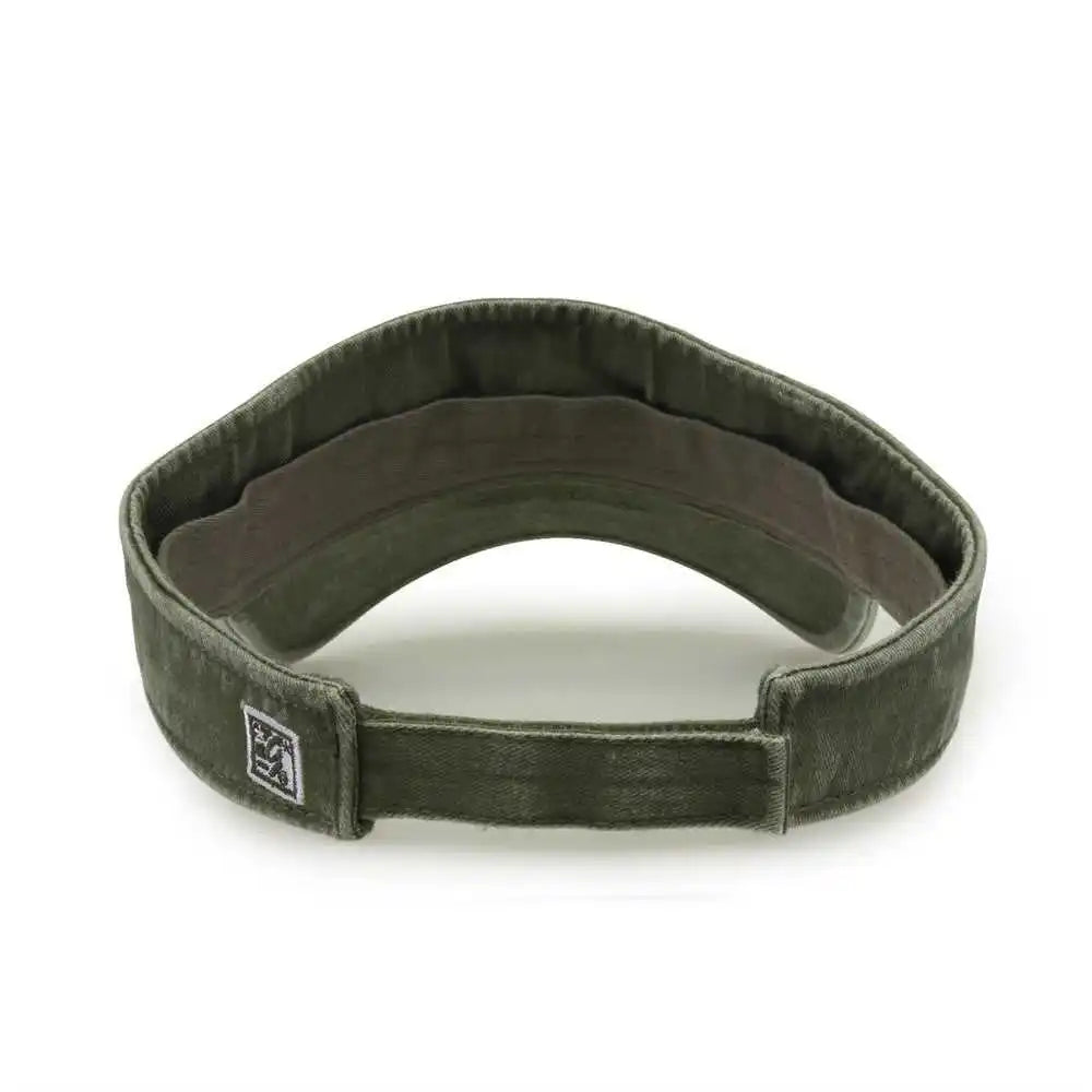 The Game Gb466 Pigment Dyed Twill Visor - Light Olive - one Size Fits Most
