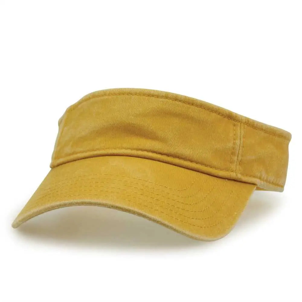 The Game Gb466 Pigment Dyed Twill Visor - Mustard - Gold / one Size Fits Most
