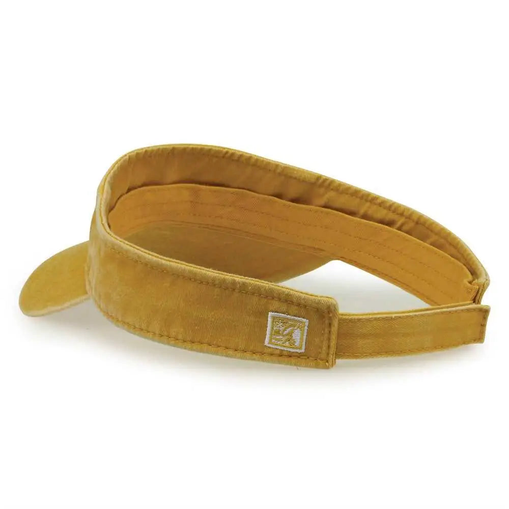 The Game Gb466 Pigment Dyed Twill Visor - Mustard - Gold / one Size Fits Most