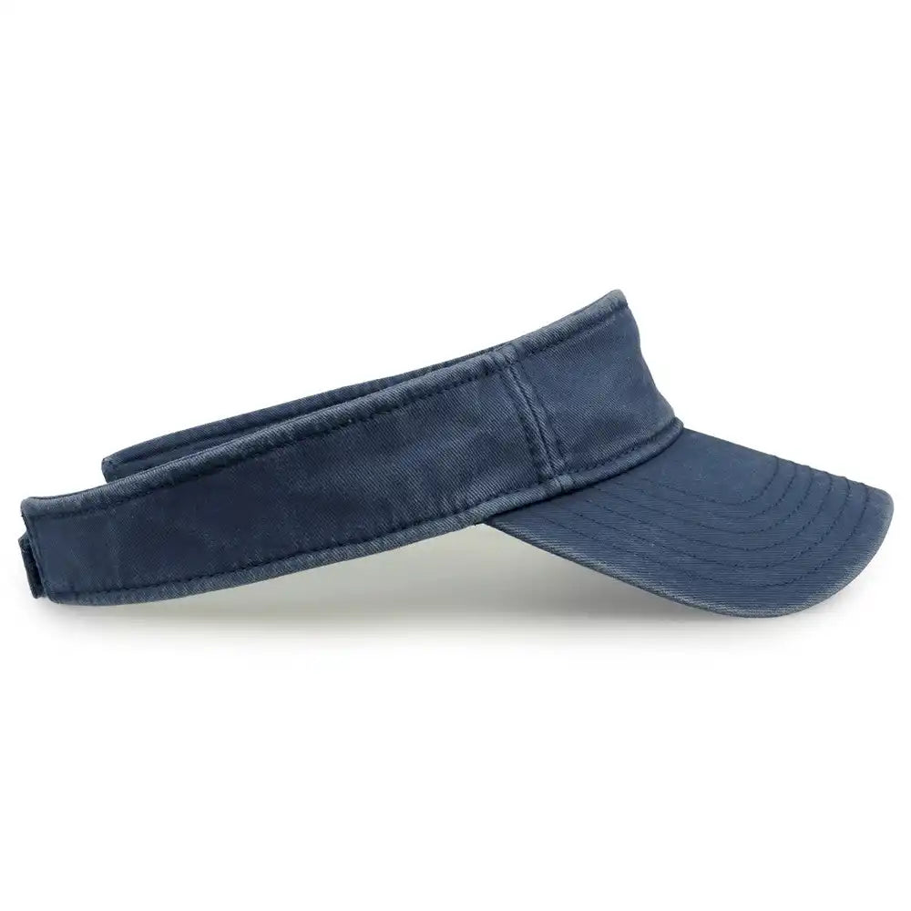 The Game Gb466 Pigment Dyed Twill Visor Navy / one Size Fits Most