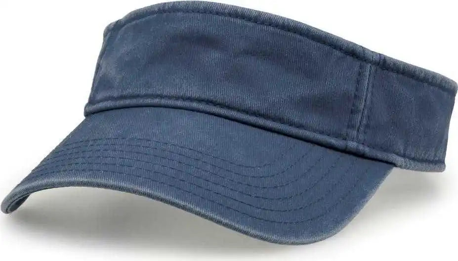 The Game Gb466 Pigment Dyed Twill Visor Navy / one Size Fits Most