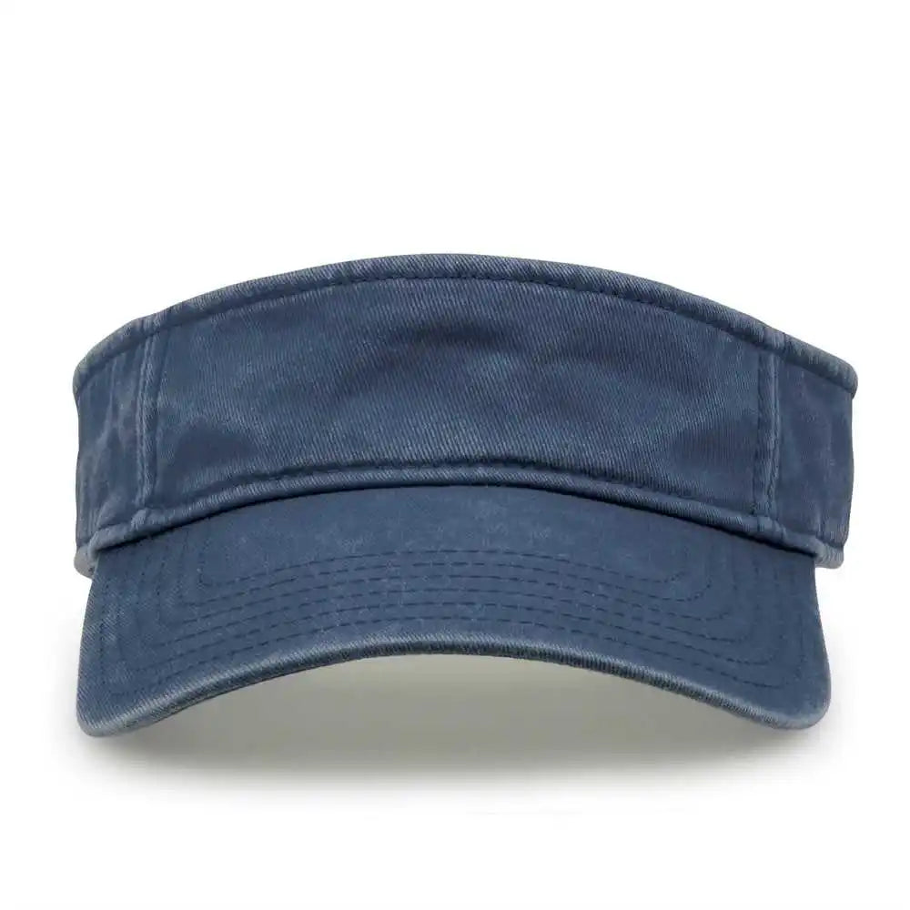 The Game Gb466 Pigment Dyed Twill Visor Navy / one Size Fits Most