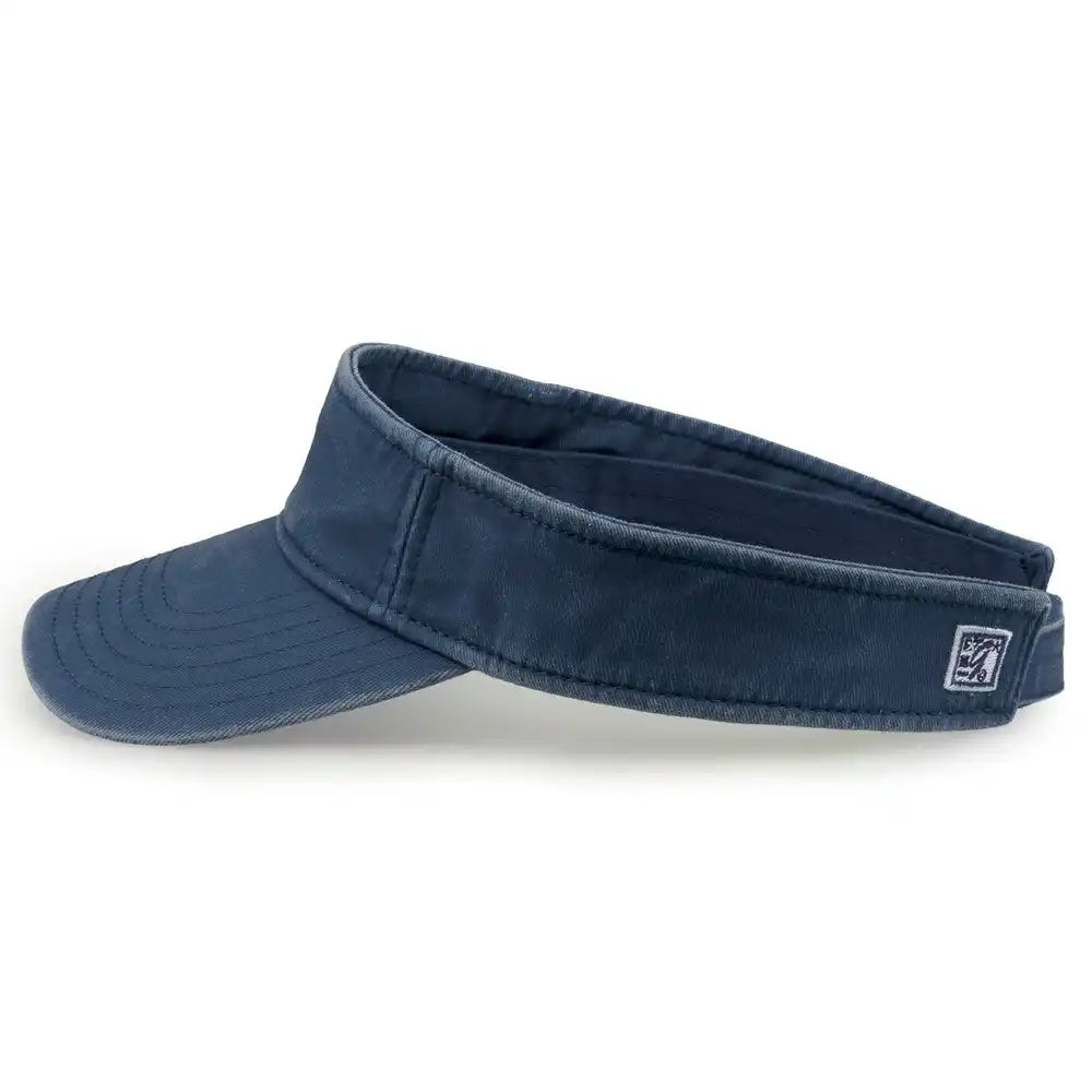The Game Gb466 Pigment Dyed Twill Visor Navy / one Size Fits Most