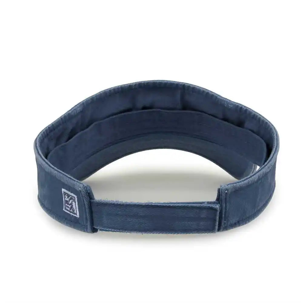 The Game Gb466 Pigment Dyed Twill Visor Navy / one Size Fits Most