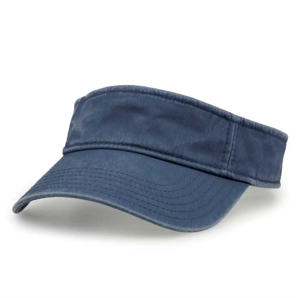 The Game Gb466 Pigment Dyed Twill Visor Navy / one Size Fits Most