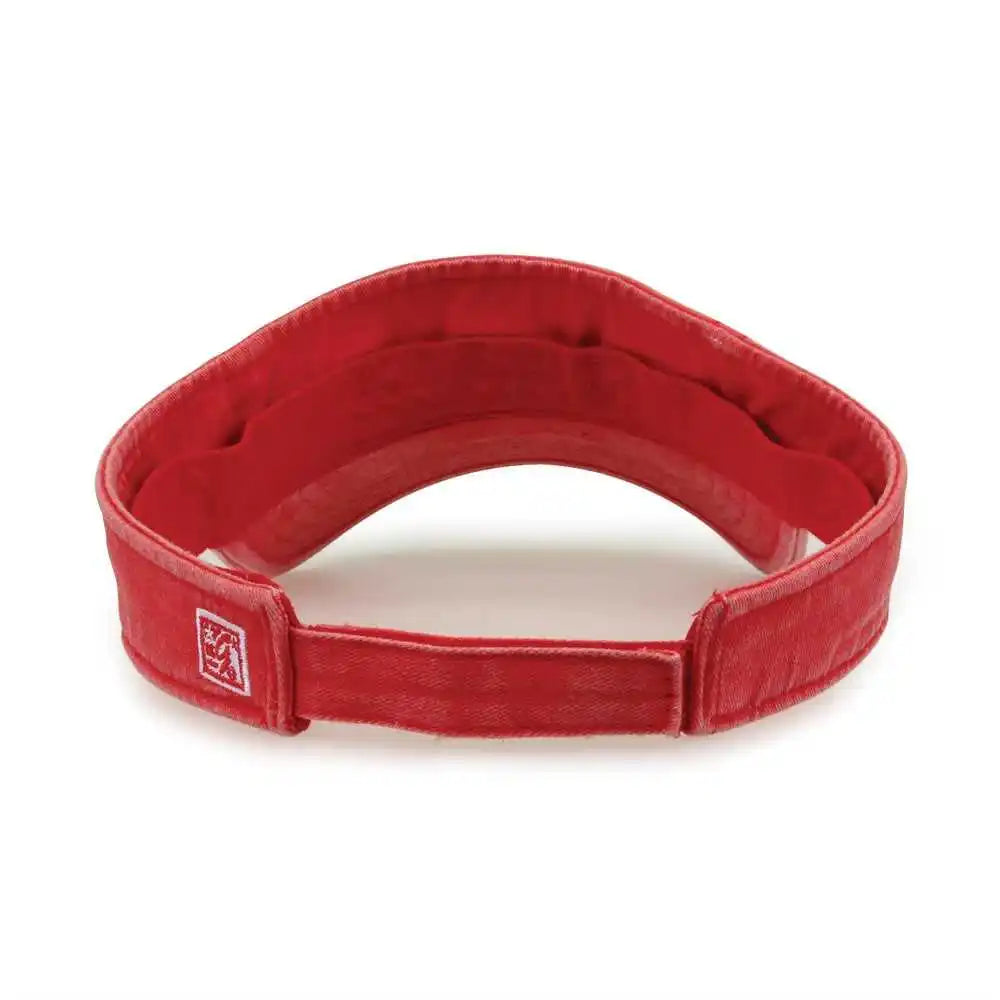 The Game Gb466 Pigment Dyed Twill Visor - Red - one Size Fits Most
