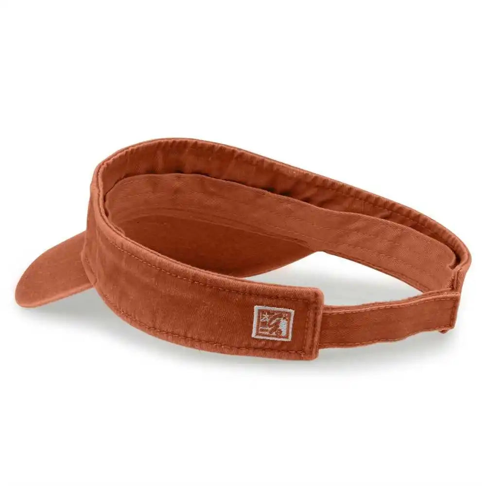 The Game Gb466 Pigment Dyed Twill Visor - Texas Orange - one Size Fits Most