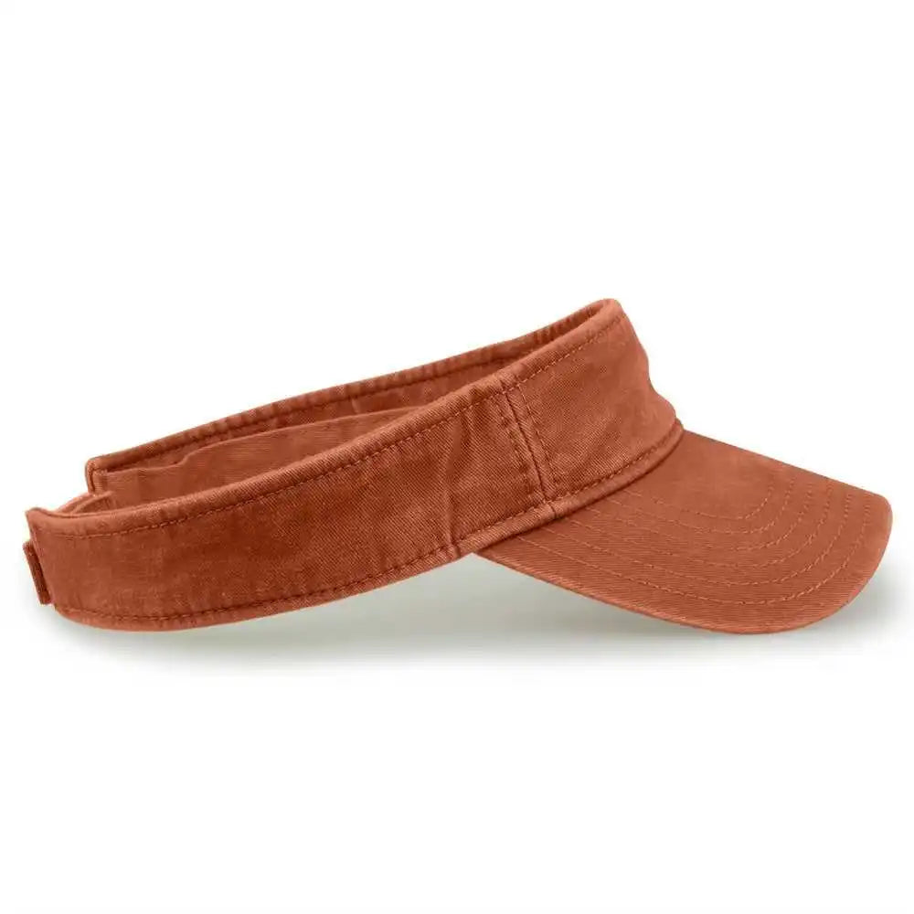 The Game Gb466 Pigment Dyed Twill Visor - Texas Orange - one Size Fits Most