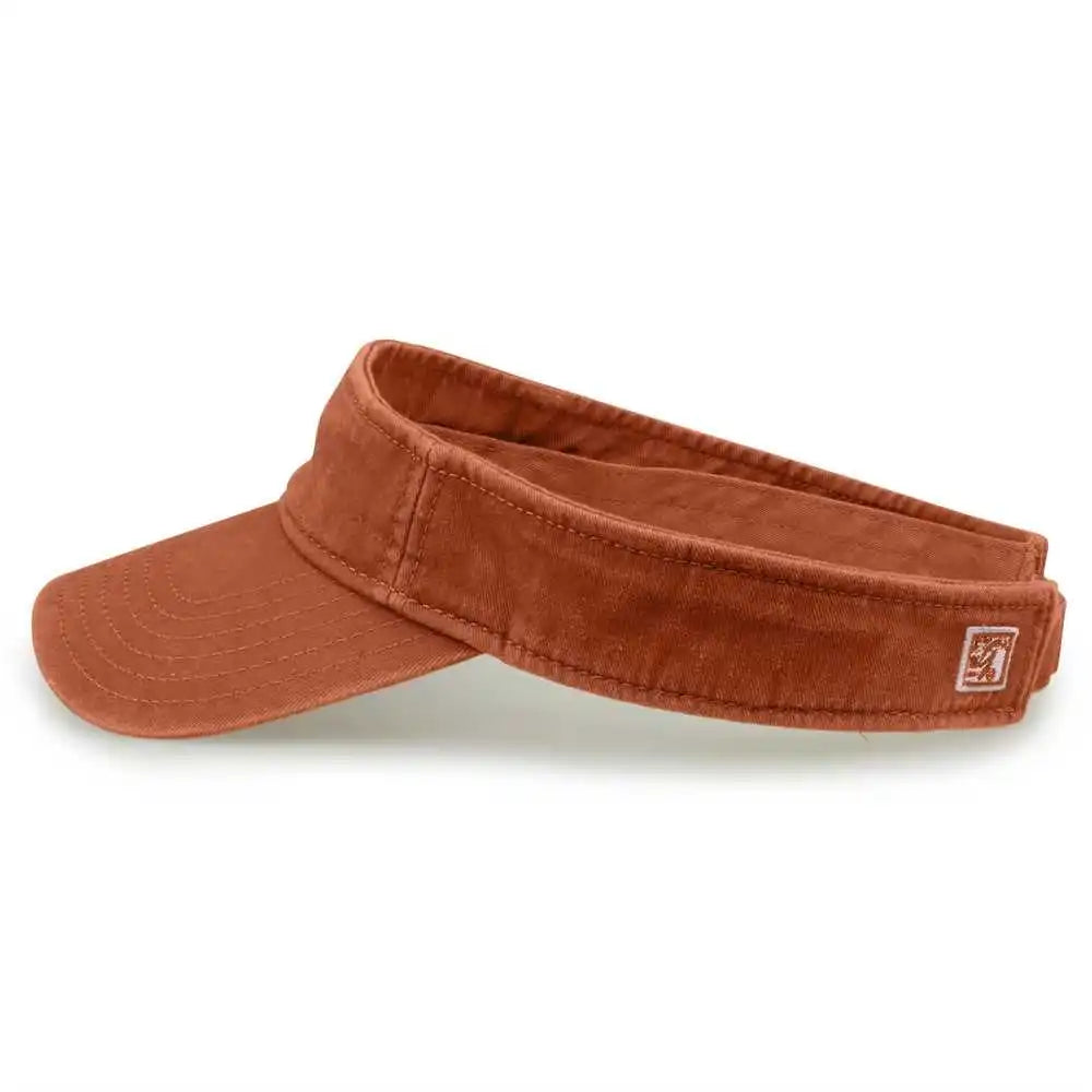 The Game Gb466 Pigment Dyed Twill Visor - Texas Orange - one Size Fits Most