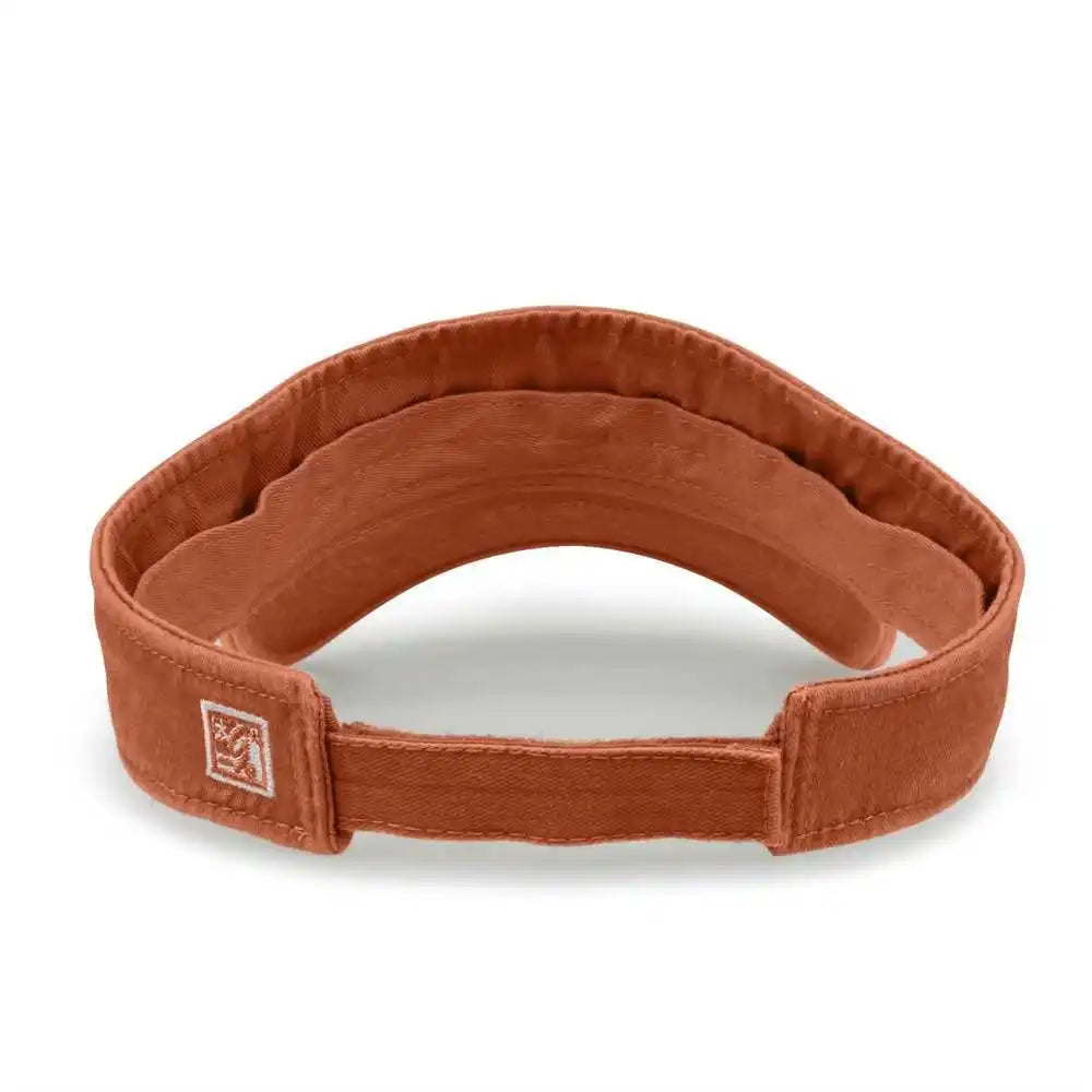 The Game Gb466 Pigment Dyed Twill Visor - Texas Orange - one Size Fits Most