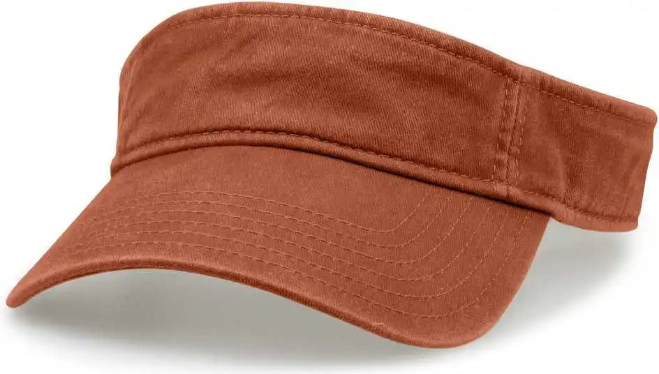 The Game Gb466 Pigment Dyed Twill Visor Texas Orange / one Size Fits Most
