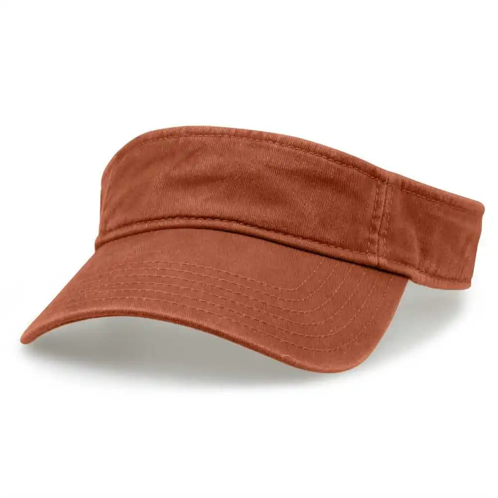 The Game Gb466 Pigment Dyed Twill Visor - Texas Orange - one Size Fits Most