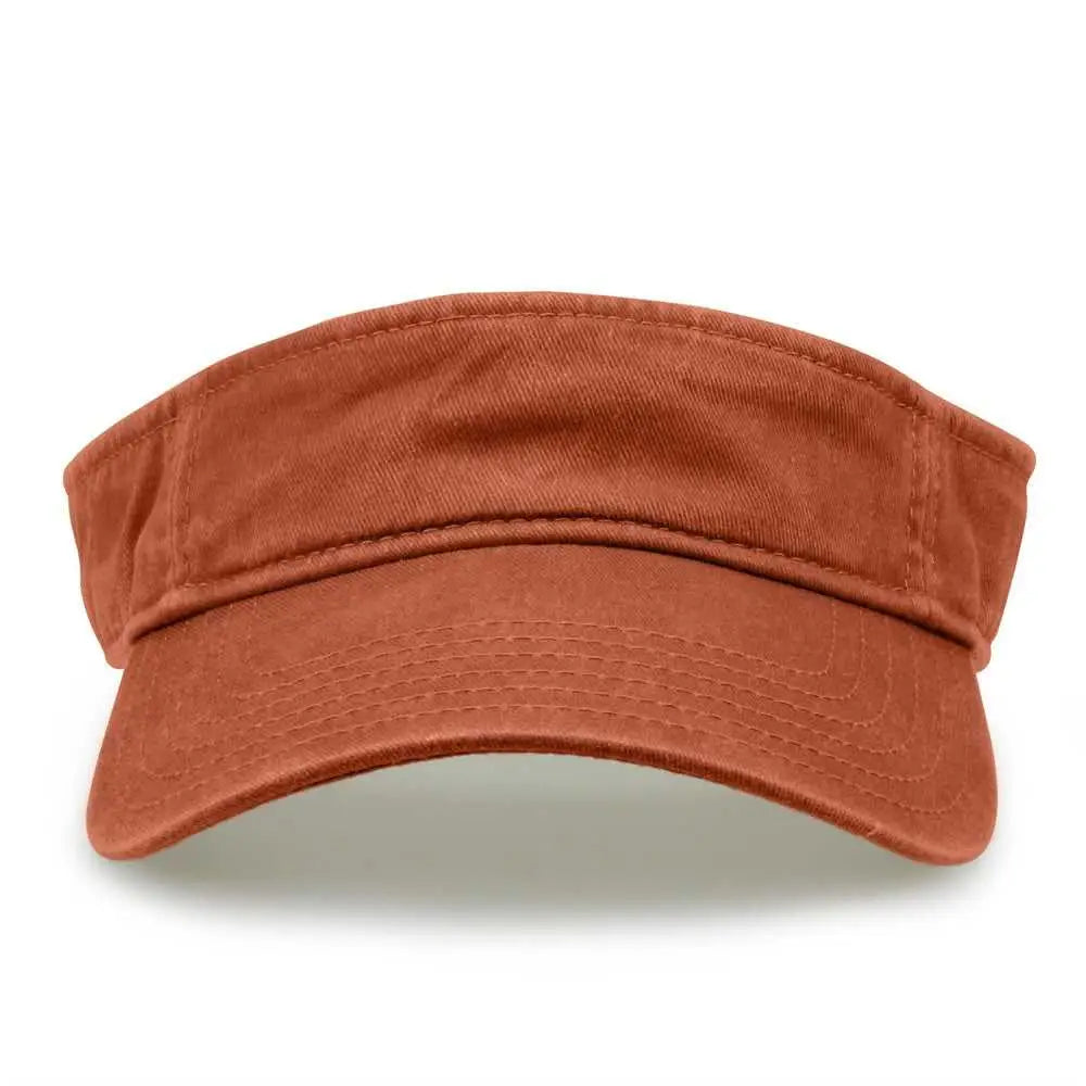 The Game Gb466 Pigment Dyed Twill Visor - Texas Orange - one Size Fits Most