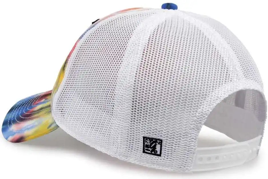 The Game Gb470 Lido Tie Dyed Trucker Cap Black Rainbow Multi Colored / 6 5/8’’ 7