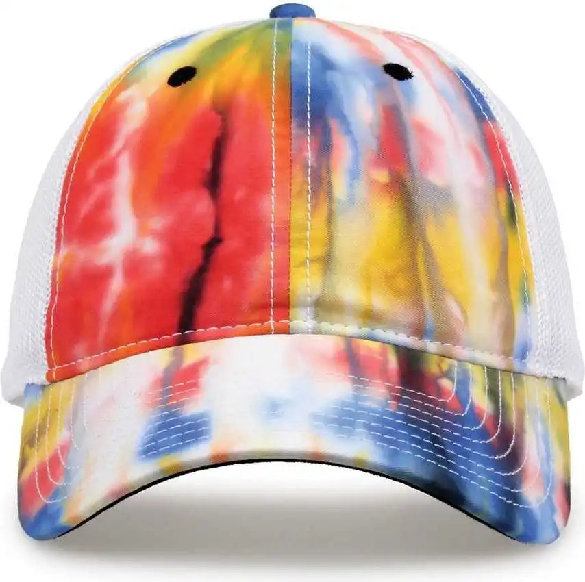 The Game Gb470 Lido Tie Dyed Trucker Cap Black Rainbow Multi Colored / 6 5/8’’ 7
