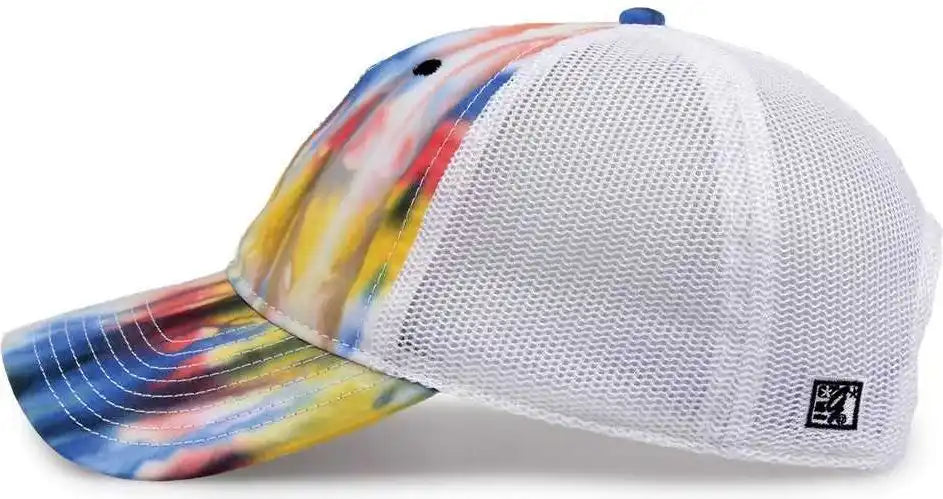 The Game Gb470 Lido Tie Dyed Trucker Cap Black Rainbow Multi Colored / 6 5/8’’ 7