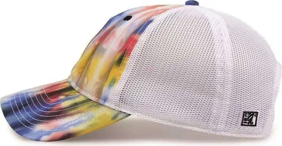 The Game Gb470 Lido Tie Dyed Trucker Cap Black Rainbow Multi Colored / 6 5/8’’ 7
