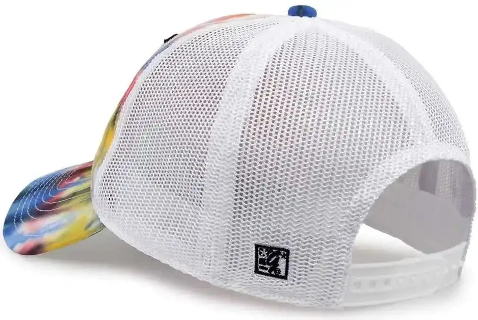 The Game Gb470 Lido Tie-dyed Trucker Cap - Black Rainbow