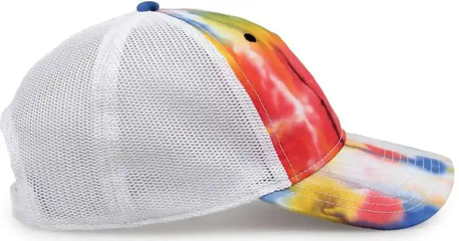 The Game Gb470 Lido Tie-dyed Trucker Cap - Black Rainbow
