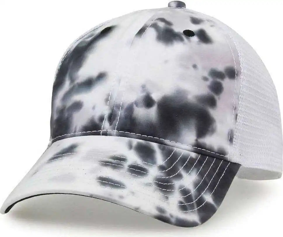 The Game Gb470 Lido Tie Dyed Trucker Cap Greyscale Multi Colored / 6 5/8’’ 7