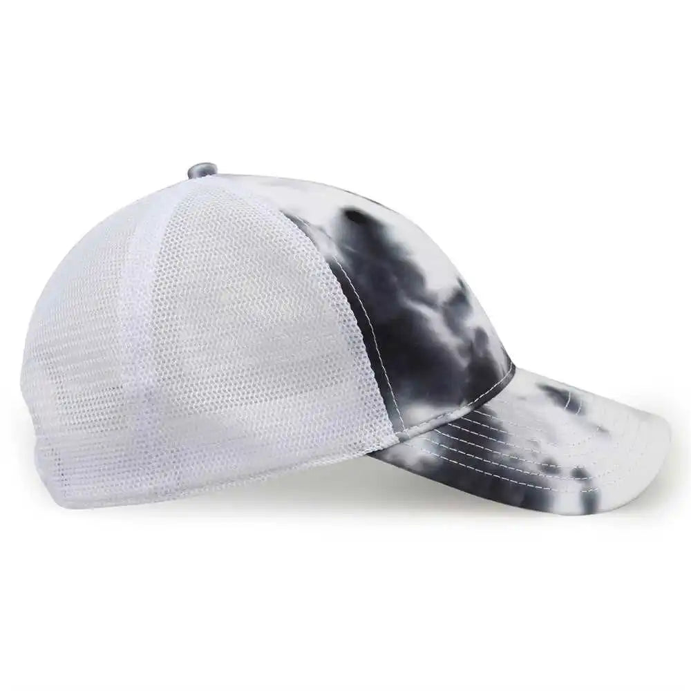 The Game Gb470 Lido Tie Dyed Trucker Cap Greyscale Multi Colored / 6 5/8’’ 7