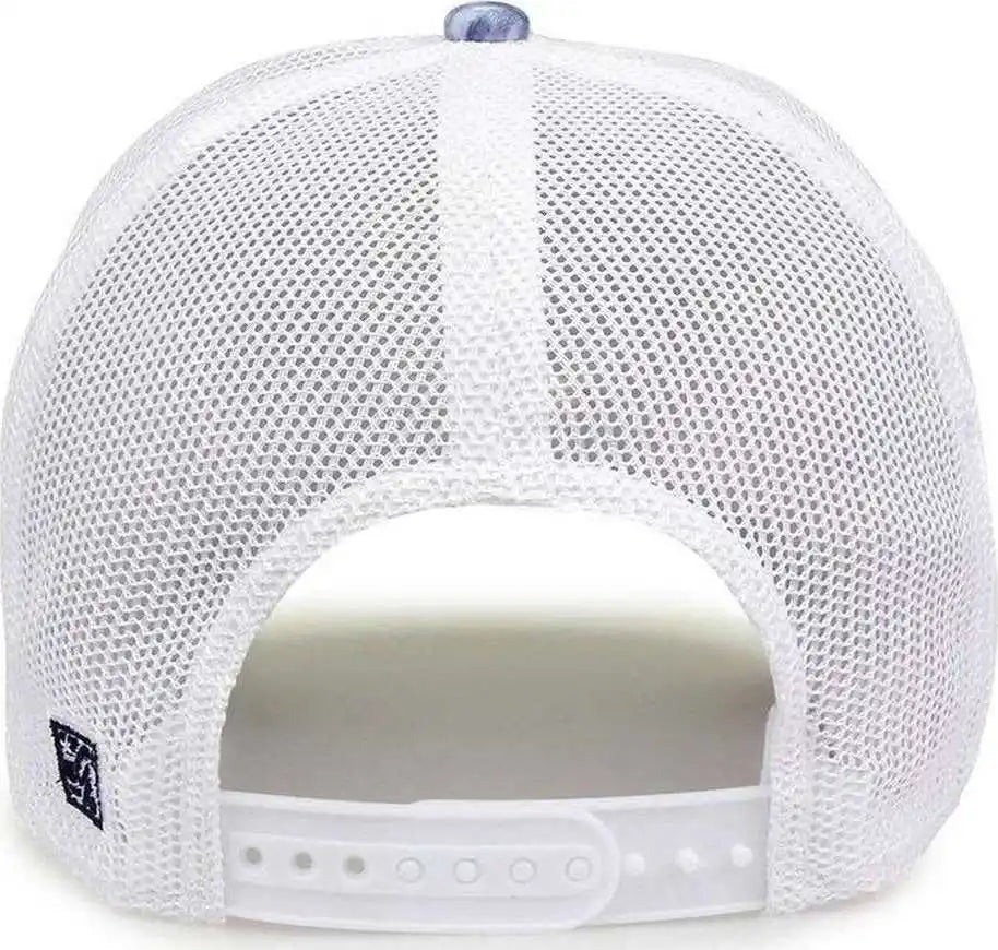 The Game Gb470 Lido Tie Dyed Trucker Cap Navy Tonal Multi Colored / 6 5/8’’ 7