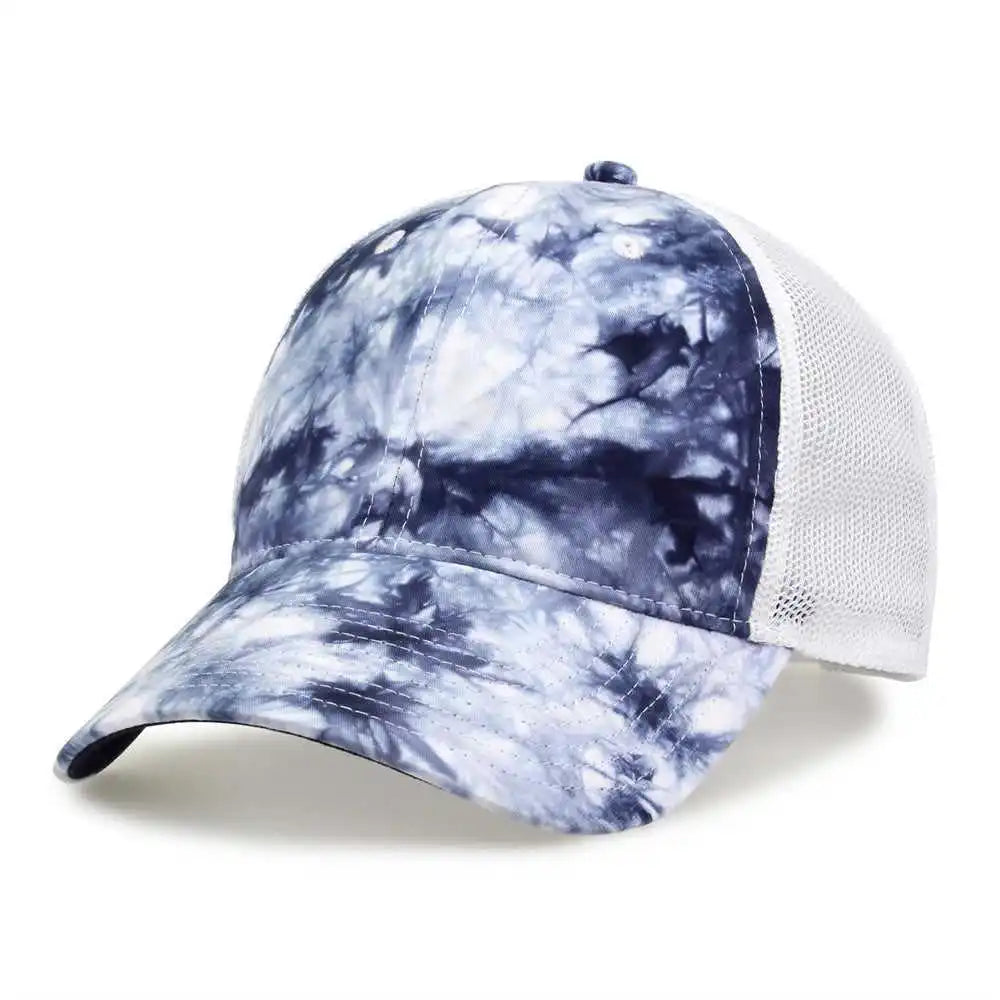 The Game Gb470 Lido Tie Dyed Trucker Cap Navy Tonal Multi Colored / 6 5/8’’ 7